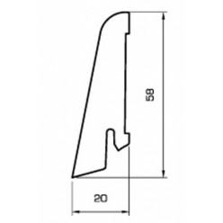 Плинтус Pedross шпонированный Пробка 58x20x2500 мм