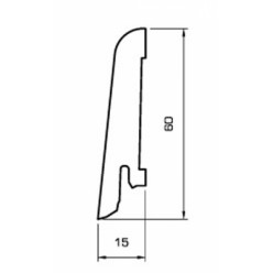 Плинтус Pedross Ярра 60x15x2500 мм