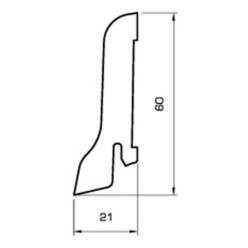 Плинтус Pedross Пробка Рустик Серо-коричневая 60x22x2500 мм