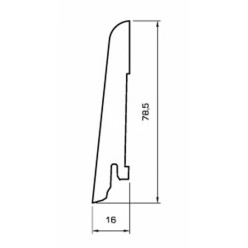 Плинтус  Pedross шпонированный Дуб Латте 80x16x2500 мм