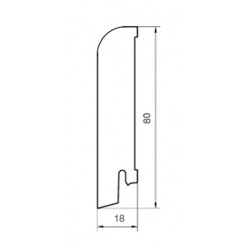 Плинтус  Pedross шпонированный Дуб Карри 80x18x2500 мм