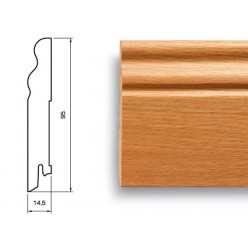 Плинтус  Pedross шпонированный Дуб без покрытия (под тонировку) SEG 100 95x15x2500 мм