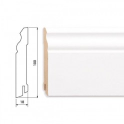 Плинтус  Pedross MDF Белый 5535 100x18x2500 мм (подходит под покраску)