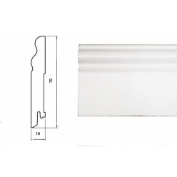 Плинтус  Pedross MDF Белый 5910 70x18x2500 мм (подходит под покраску)