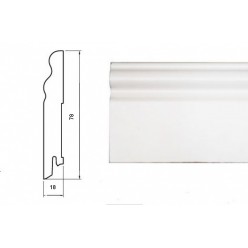 Плинтус  Pedross MDF Белый 6339 78x18x2500 мм (подходит под покраску)
